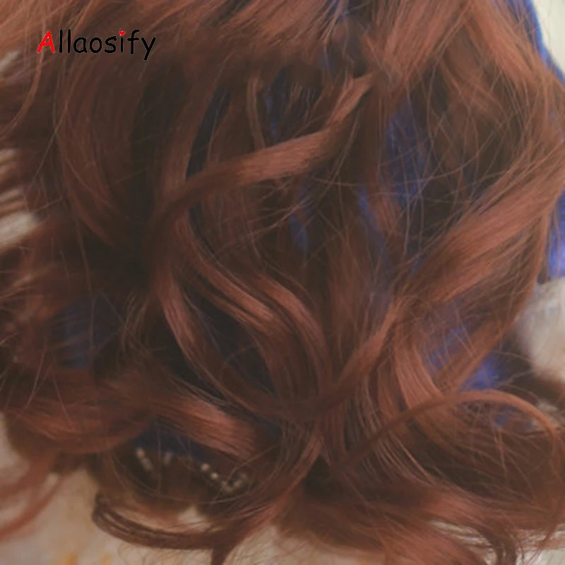 Allaosify bjd волосы 1/6 1/3 1/4 BJD парик кукла кукольный парик высокая температура волос белый длинный курчавый bjd парик 4 цвета