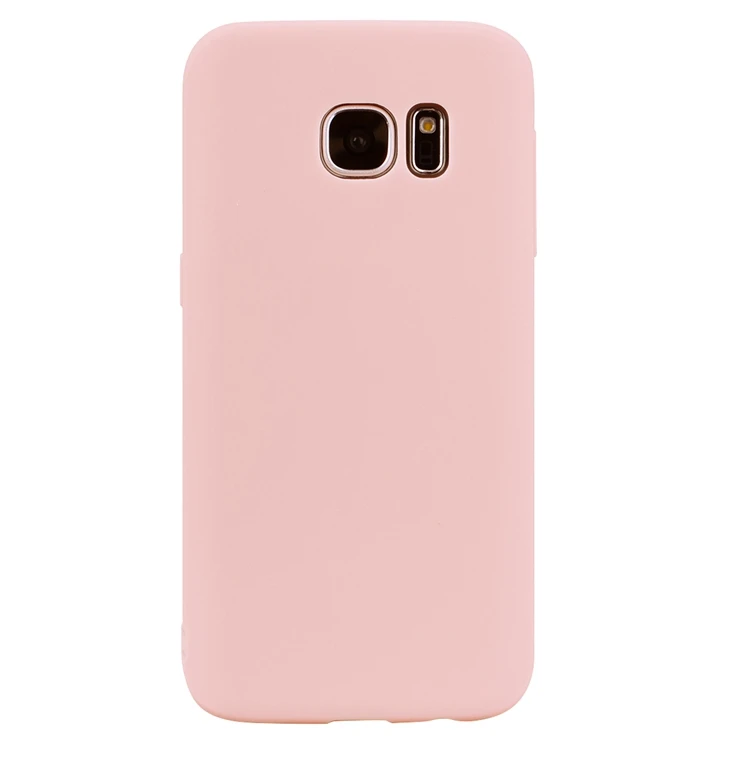 Candy Color Phone Case For Coque Samsung Galaxy S7 Soft Silicon TPU Back Cover For Etui Samsung S7 S 7 7S Back Cover