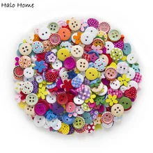 

Top Quality 40 Gram Buttons Decorative Wood Resin Promotions Mixed Sewing Scrapbook 9-15mm