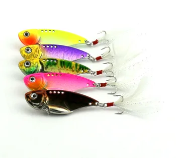 

5Pcs 5.5cm 11g On Sale Vibration Fishing Lure Metal Swim Saltwater Floating Plastic Artificial Bait Spinner Tackles Stainless