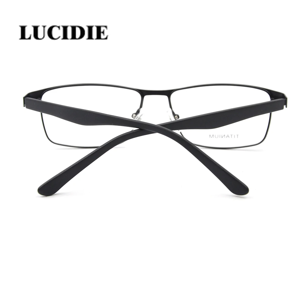 Lucidie новые ультралегкие мужские титановые очки с оправой, Модные прозрачные черные классические очки с оправой