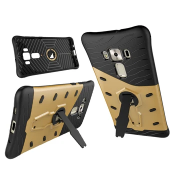 

case for ASUS Zenfone 3,50pcs/lot,360 degree rotatable TPU+PC with stand case for ASUS Zenfone 3 ,2016 New design,free shipping