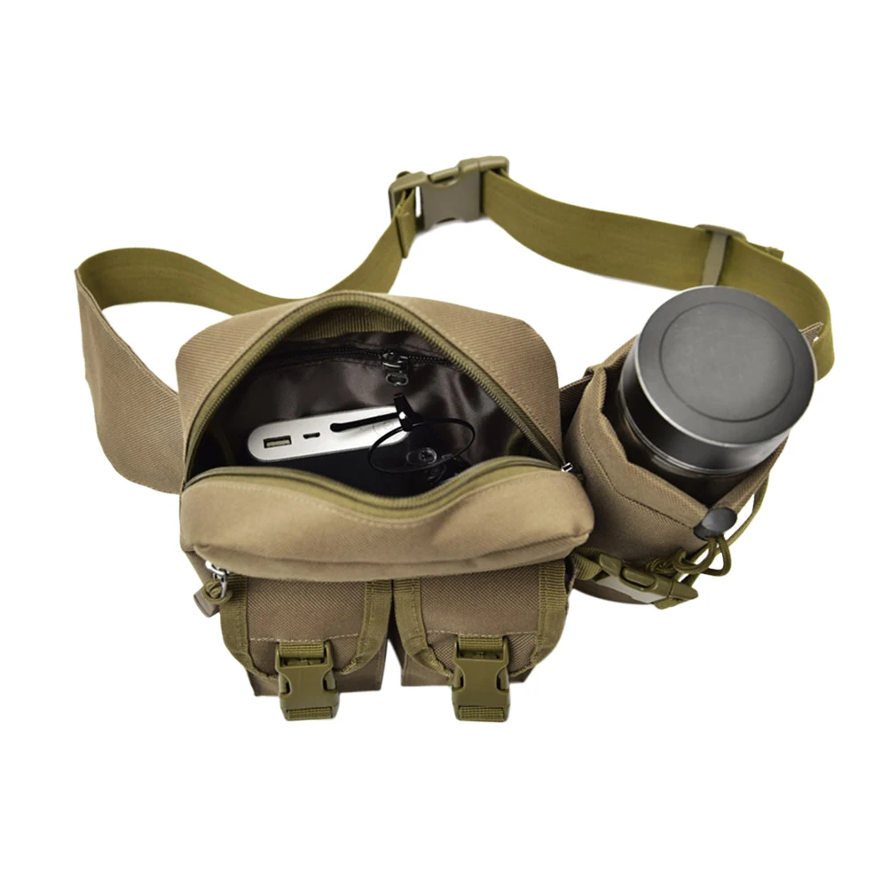 Large Capacity Multi-functional Military Tactics Pack Tactical Waist Pack Bag Kettle Waist Pouch Bag for Traveling Hunting