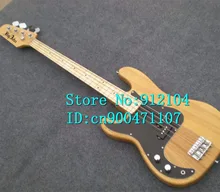 free shipping new Big John left-hand 4 strings electric bass guitar with elm body in natural F-1291