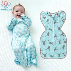 Herbabe Baby Swaddle Blanket Newborn 100% Cotton Cartoon Sleeveless Sleeping Bags 0-6 Months Infant Toddler Baby Swaddling Wrap Herbabe Baby Swaddle Blanket Newborn 100% Cotton Cartoon Sleeveless Sleeping Bags 0-6 Months Infant Toddler Baby Swaddling Wrap