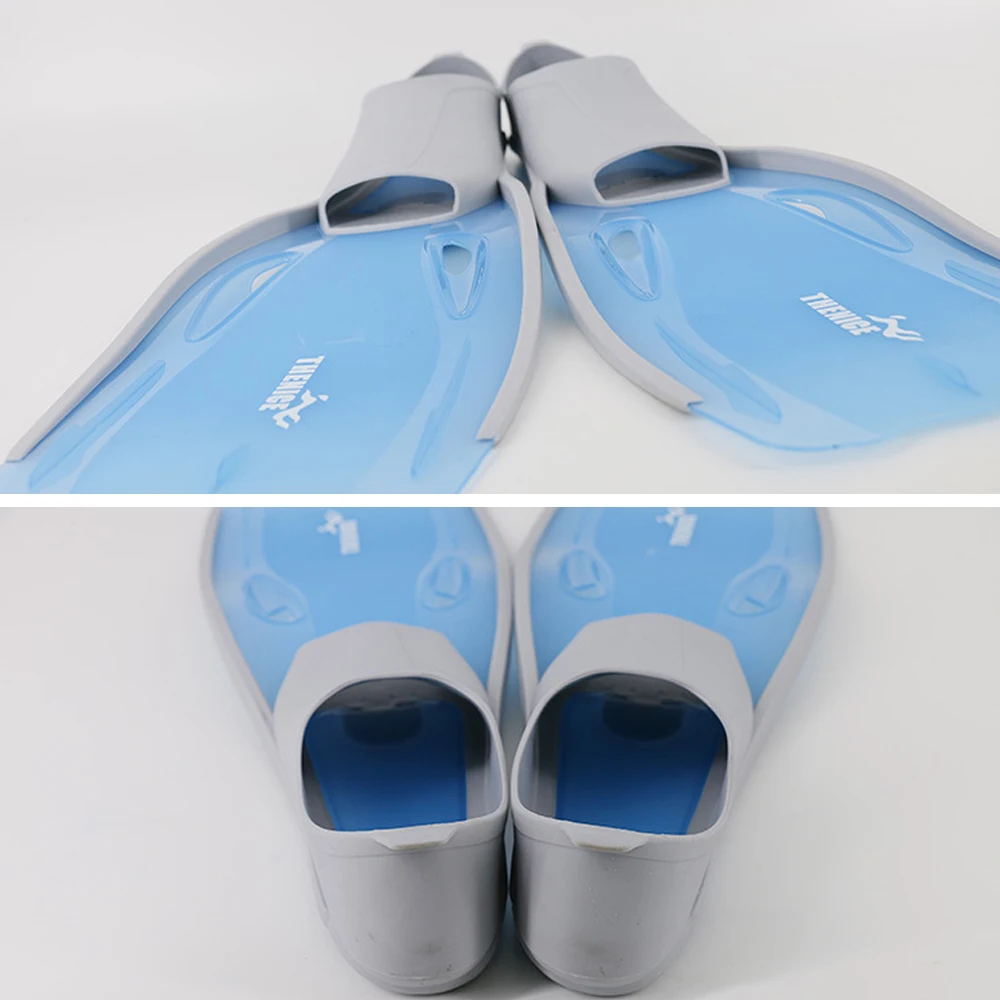 1 пара универсальные полупрозрачные ласты для подводного плавания Ласты-длинные лопасти дизайн полный лап для ног ласты для дайвинга Плавающие Ласты для ног