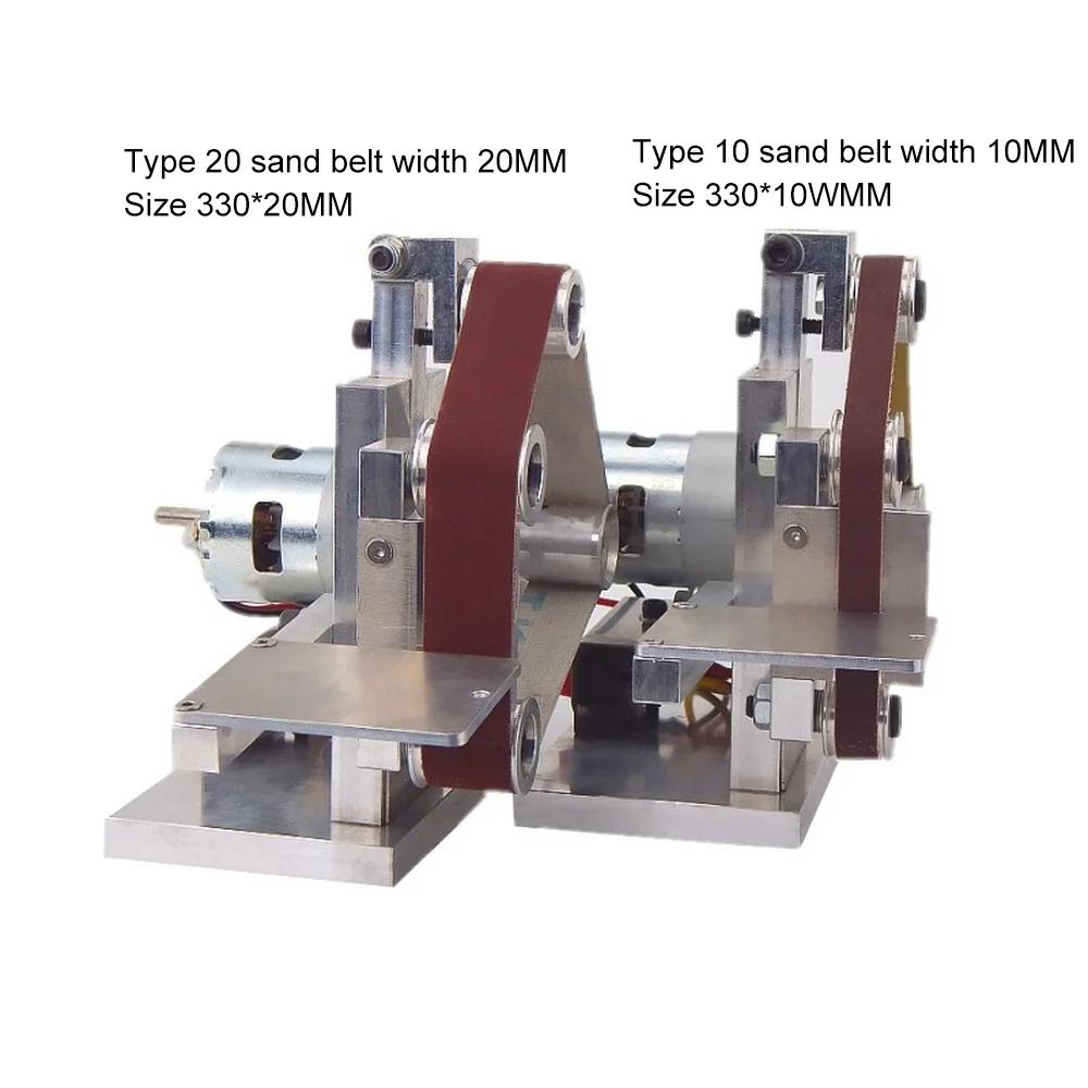12-24V DIY Электрический ленточный шлифовальный полировка крепление машина края сделайте деревянный Металл угловая шлифовальная машина с бесплатной 10 xabrasive ремень