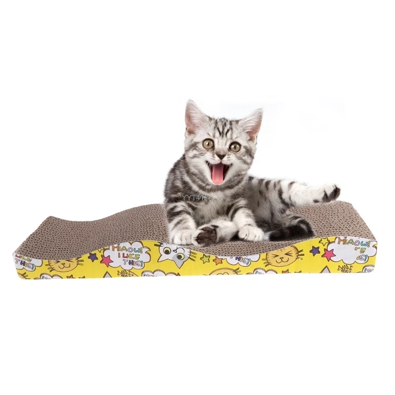 

Cat Corrugated Scratch Board Pad Wave Double Side Grinding Scratch Bed Durable Pad Toys For Pet Cat Training Mar