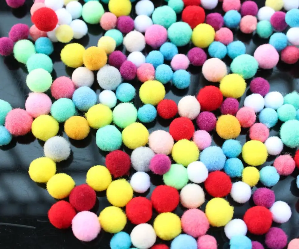 400/200/100pcs Mixed Color Pom Poms, Craft Pom Pom Balls, Colorful Pompoms,  For Art And Crafts Making Decoration - AliExpress