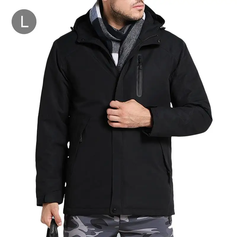 Usb зарядка с подогревом одежда для мужчин и женщин уличная куртка Смарт USB с подогревом хлопковая одежда теплая одежда для альпинизма - Цвет: men L