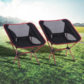 

1-2Pcs Lightweight Fishing Chair Portable Outdoor Compact Folding Picnic Chair Fold Up Beach Chair Foldable Camping Chair Seat