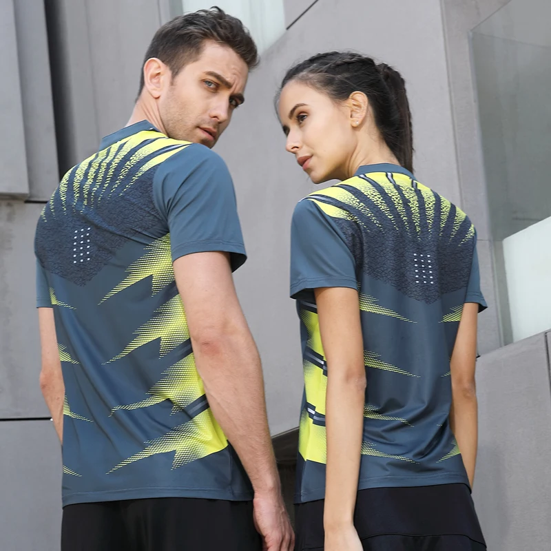 

Men Sport Running Shirt 2019 Short Sleeve Tennis T Shirt Rashgard Male Quick Dry Badminton Training Clothing Men Sportswear