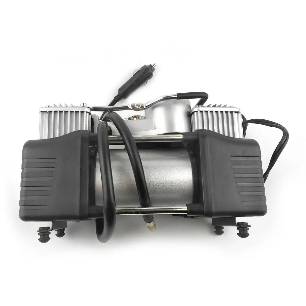 

Power 12V 150PSI 2 Cylinder Car Air Compressor Tire Inflator Pump Universal for Car Trucks Bicycle Portable Emergency Heavy Duty