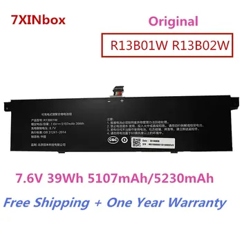 

7XINbox 7.6V 39Wh 5107mAh/5230mAh Original R13B01W R13B02W Laptop Battery For Xiaomi Mi Air 13.3" Series Tablet
