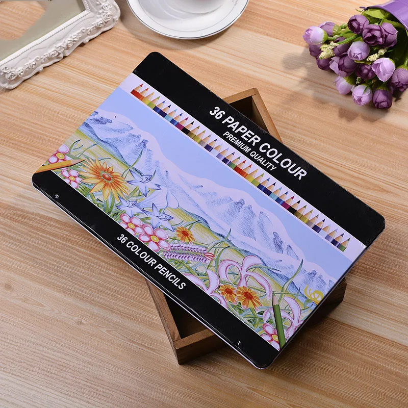 36 Цвета Книги по искусству поставки Цветные карандаши aquarela Ляпис de Cor