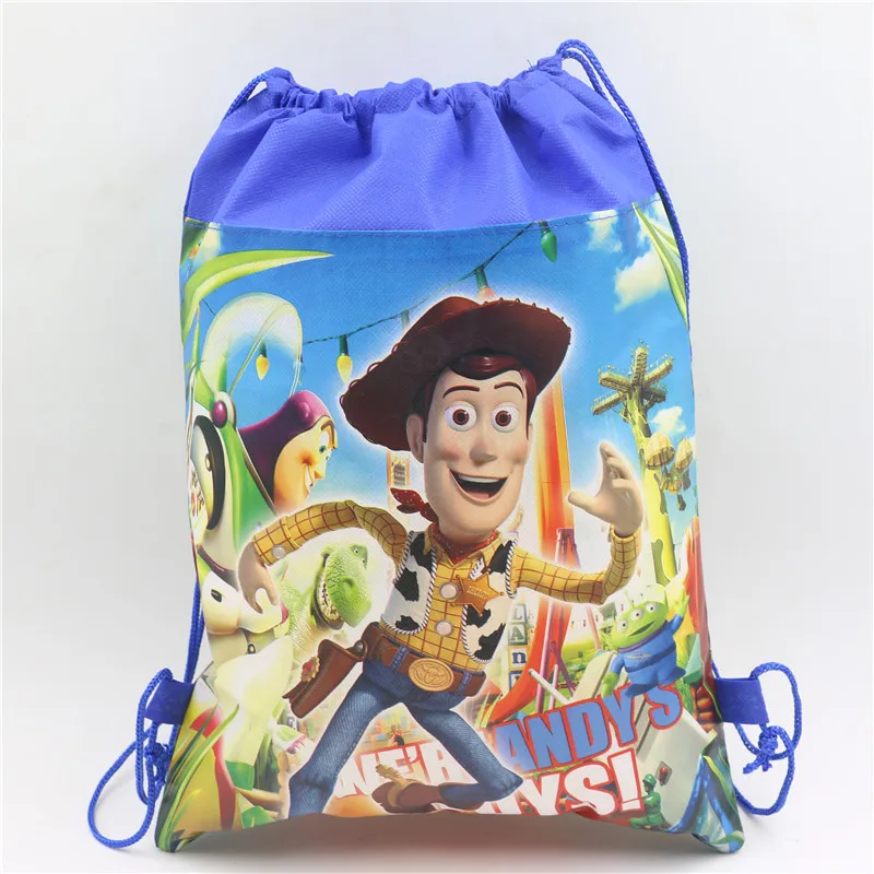 Happy Toy Story Drawstring Gift Bags Non Woven Fabric Backpack Bag