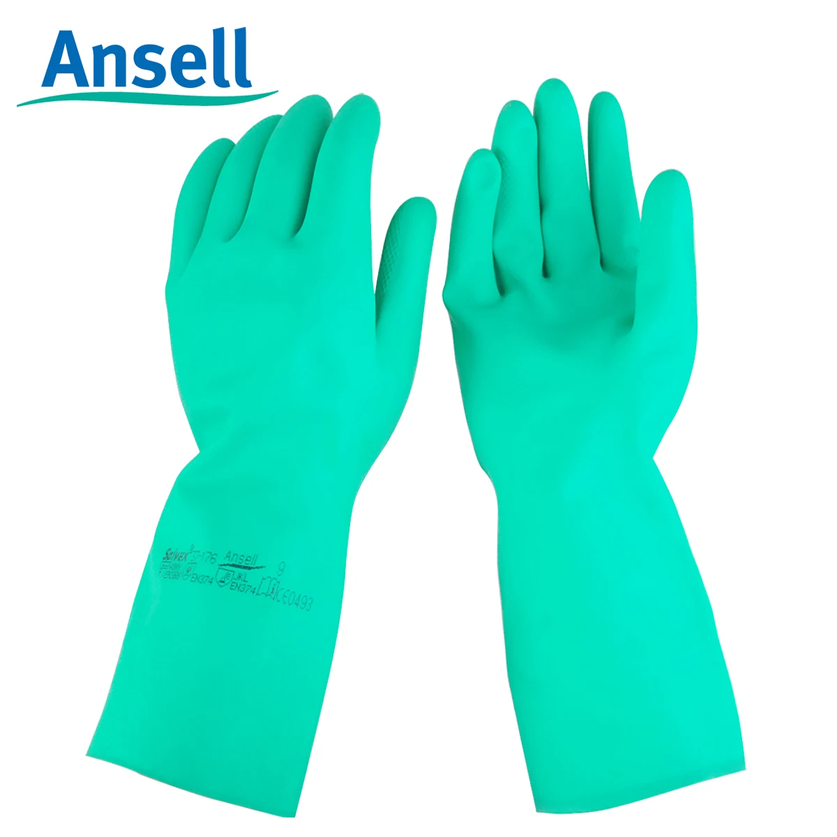 Ansell 37 176 thickening solvent oil nitrile rubber glovesin Safety