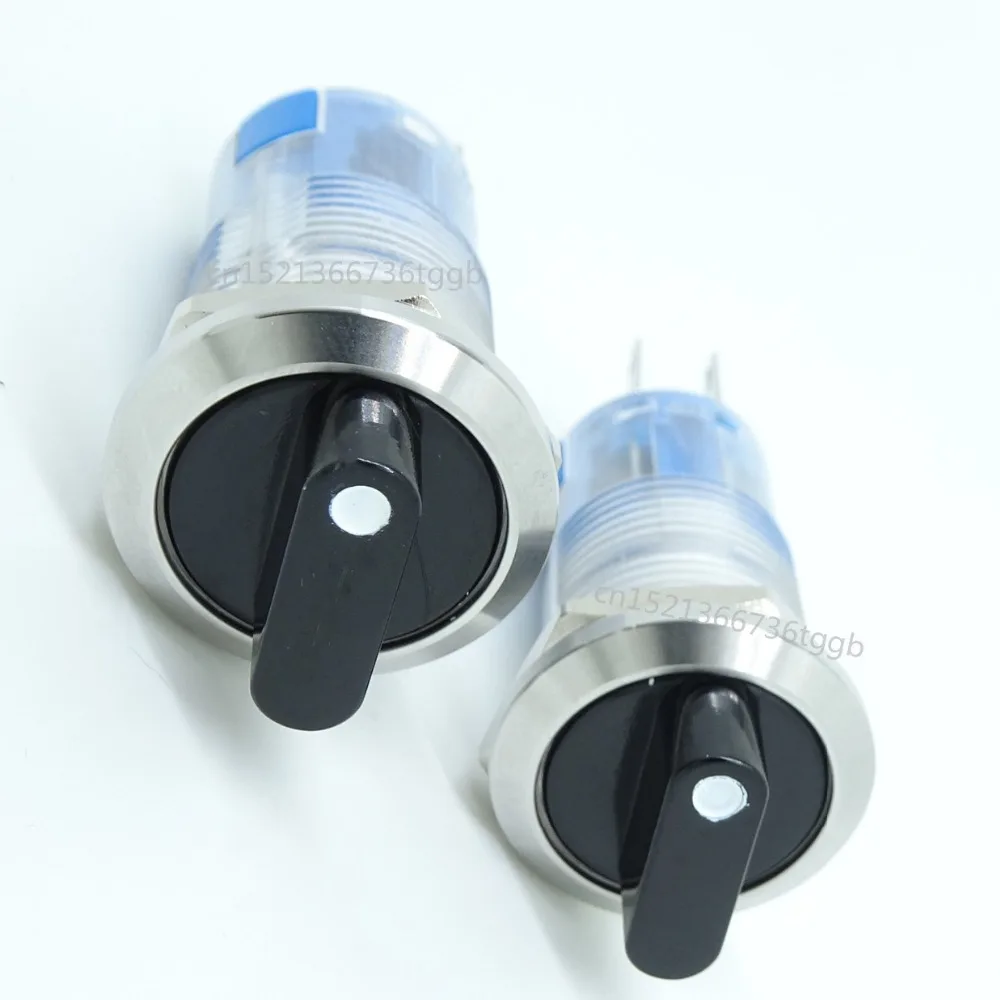 

Opening 16MM stainless steel rotary button Small selection knob switch 2/three-position metal handle Manual Transfer switch