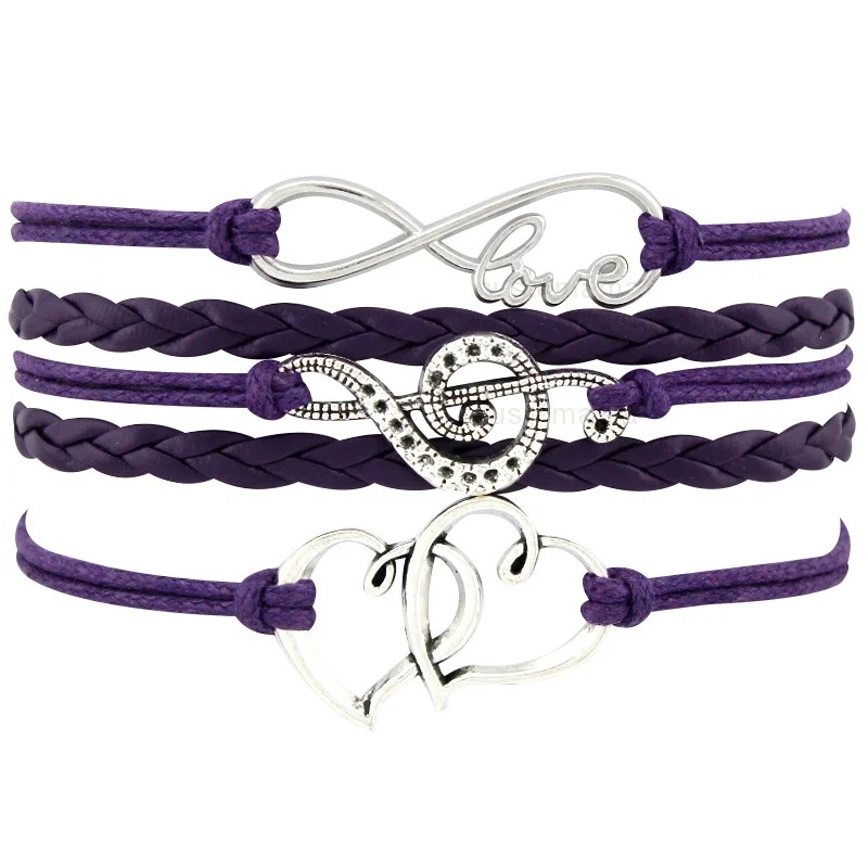 Браслеты с подвесками в виде скрипичного ключа для танцев|love charm bracelet|charm braceletbracelet
