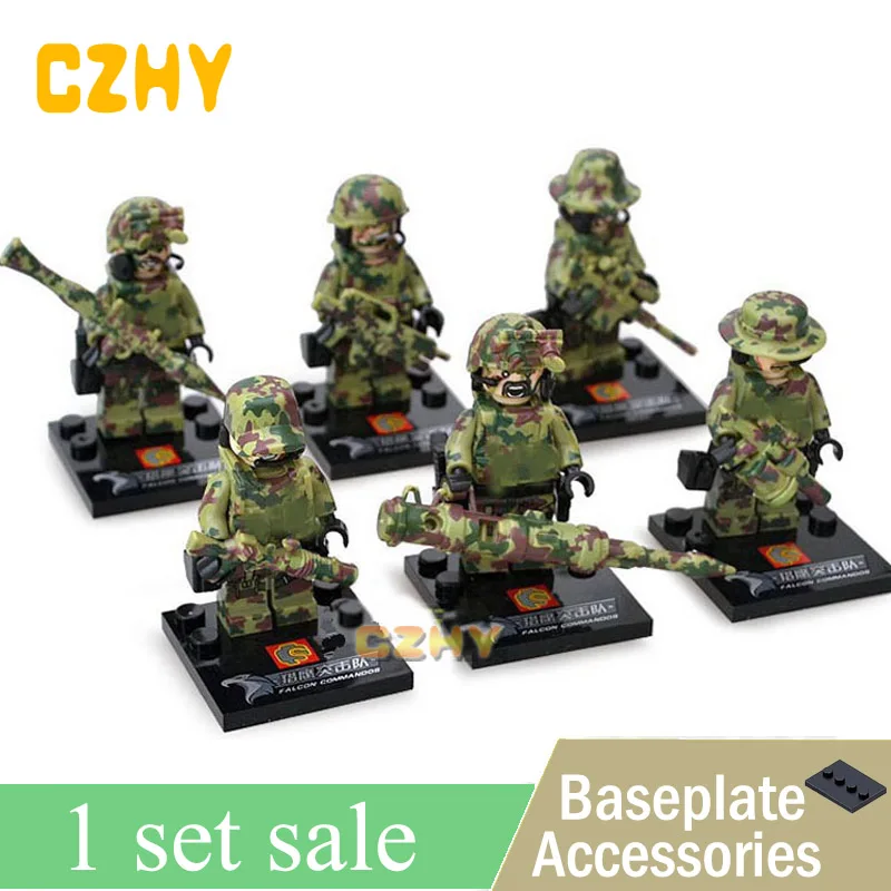 

Military SWAT Teams MINIFigureD Set City Police Weapon Model Building Blocks kits Brick Toys for Children Legoe 11101
