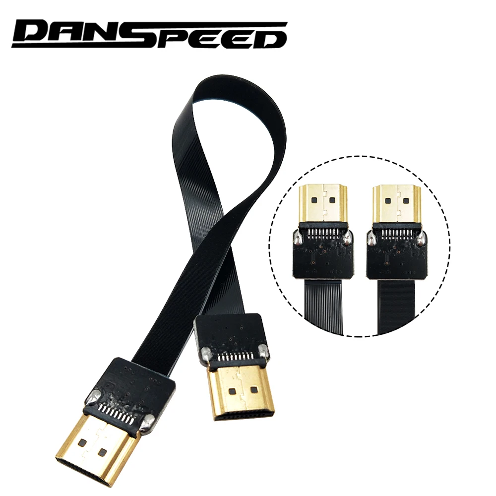 Danspeed FPV HDMI type A Male to Male M/M HDTV, FPC плоский кабель для аэрофотосъемка подключение видео устройства к HDMI 20 см