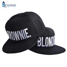 BLONDIE BROWNIE вышивка бейсболки с надписью бейсболки хип-хоп Регулируемые Gorras Хлопок Девушки женские подарки