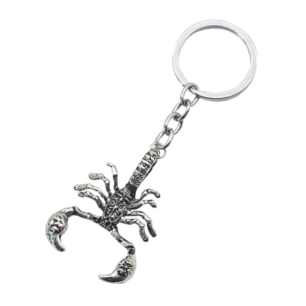 

New Metal Scorpion KeyChains Pendants Novelty Insect Men Key Rings Car Bag Keyrings 11.9*3.2cm