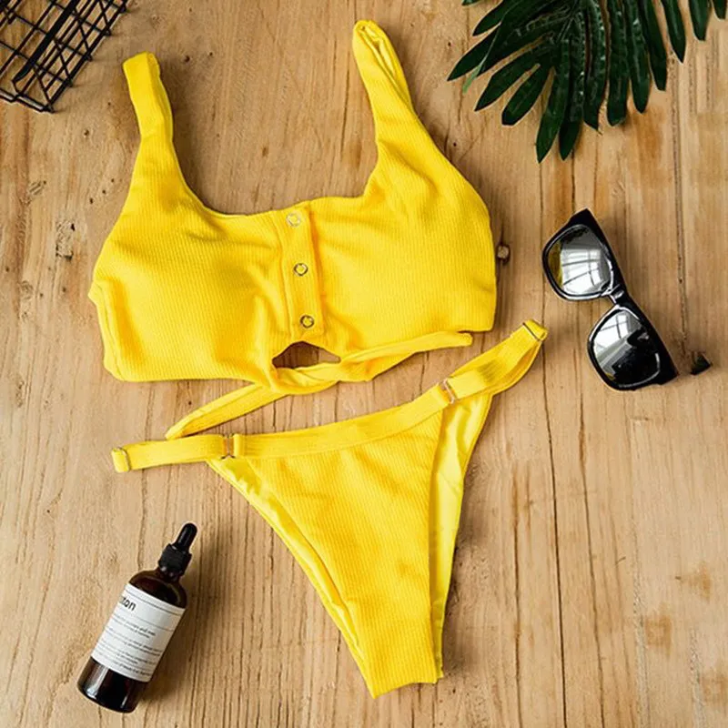 

2019 Two-Pieces New Sexy Women Bikini Set Bandage Push Up Padded Swimwear Swimsuit Bathing Suits Beachwear