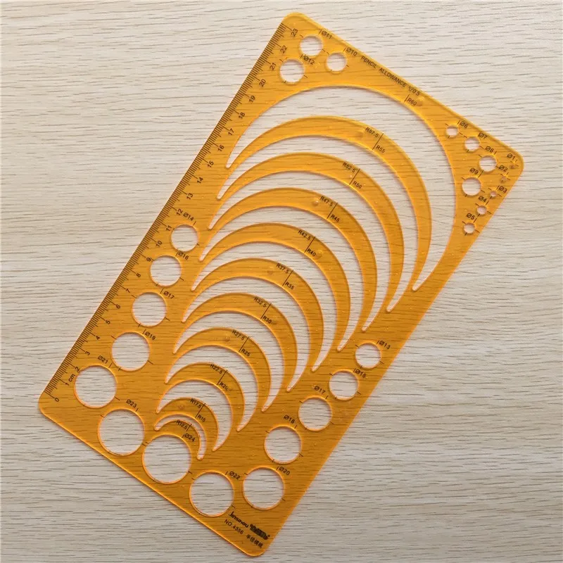 

1 pcs Patchwork Circle Measuring Drawing Template Radius Seam Ruler Tailor Sewing Tools Large circular radius template ruler