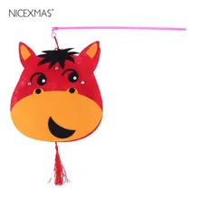Kids Cartoon Lanterns DIY Handmade Chinese Zodiac Signs Animal Lanterns Material Package (Horse)