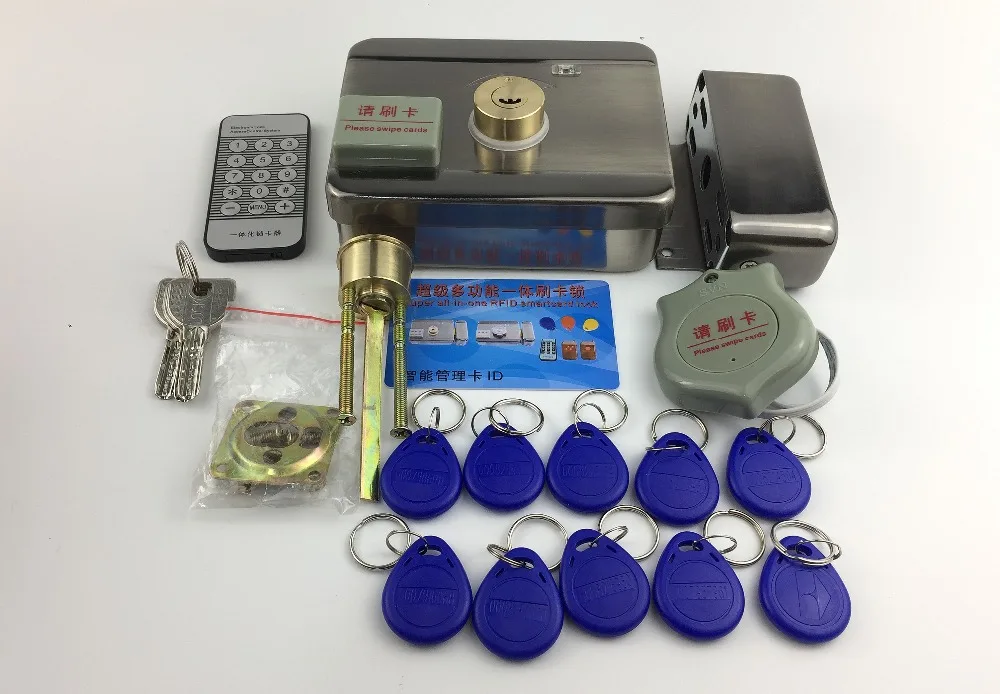 

Entrance Guard Access Control System DC 12V ID IC Card Electronic Control Door Motor Lock Stainless Steel For Rental housing