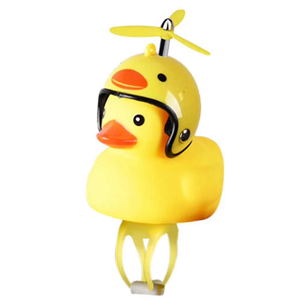 Excellent 1pcs Cartoon Yellow Silica Gel Little Duck Shape Bicycle Bells Shining Mountain Bike Handlebar Duck Head Light Accessories New 17