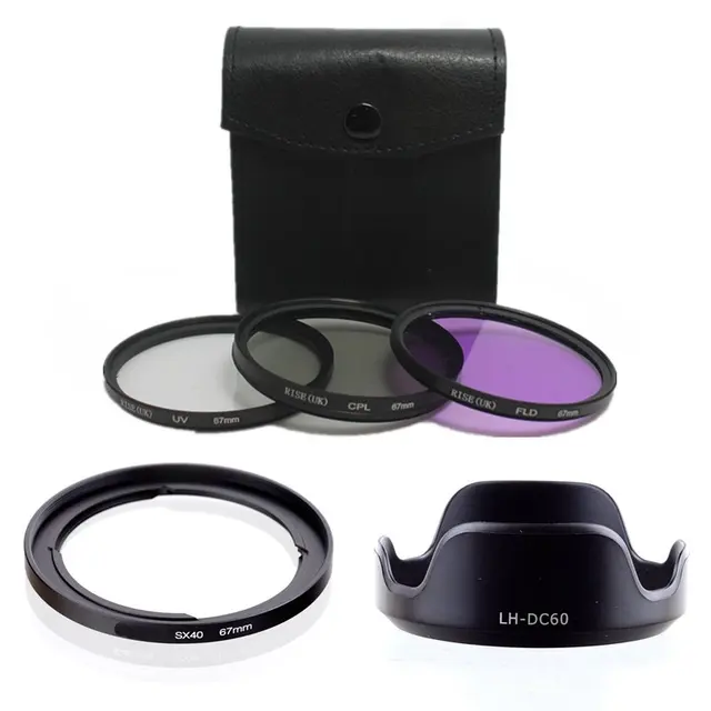 Special Price 67mm UV CPL FLD Filter Set+LH-DC60 hood kit for Canon PowerShot SX60 SX50 SX40 HS 67mm For Canon FA-DC67A Special Price 67mm UV CPL FLD Filter Set+LH-DC60 hood kit for Canon PowerShot SX60 SX50 SX40 HS 67mm For Canon FA-DC67A