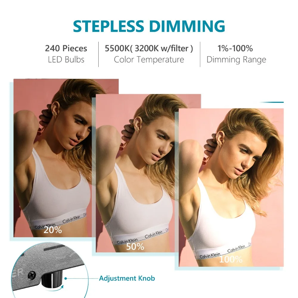 Neewer Ring Light Kit: 18 inches Outer 55W 5500K Dimmable LED Ring Light with Light Stand//iPad Clamp//Soft Tube//Color Filter//Carrying Bag for YouTube Video etc Make-up Hair Salon Selfie
