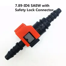 1 комплект 7,89 мм топливный быстрый разъем SAE 5/1" женский и мужской топливные разъемы с красным замком 7,89-ID6
