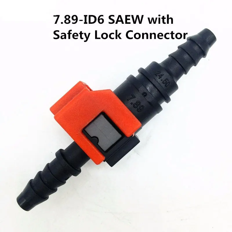 

1 set 7.89mm Fuel Quick Connector SAE 5/16" Female & Male Fuel Connectors with Red Lock 7.89-ID6
