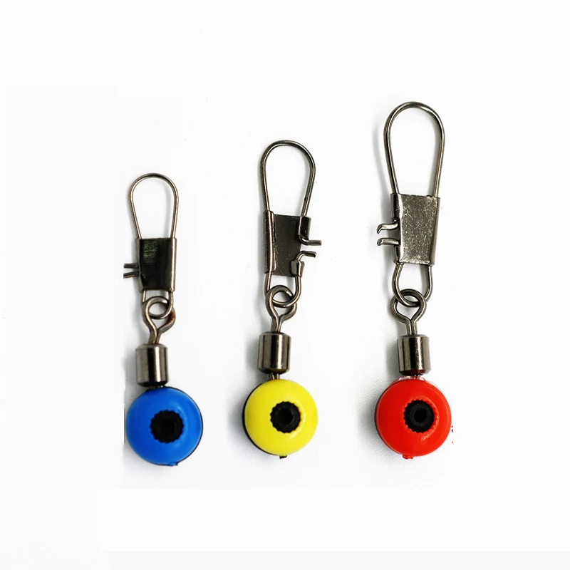 20PCS Lot Space Beans Fishing Connector Float Connector Rolling Swivel Fishing Supplies with font b Box