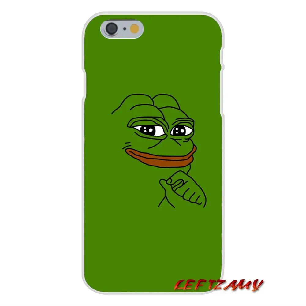 Аксессуары для телефона Чехлы лягушка меме Пепе iPhone X XR XS MAX 4 4S 5 5S 5C SE 6 6S 7 8 Plus ipod touch