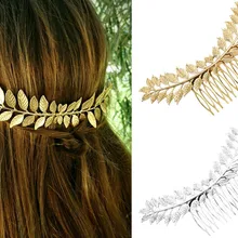 Греческие свадебные аксессуары для волос головной убор Золотой Серебряный Оливковый лист повязка для волос Расческа заколка Корона Ювелирное Украшение головной убор