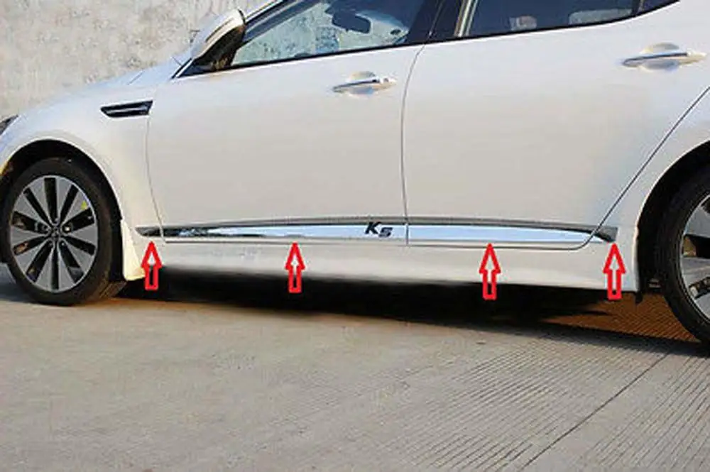 Rupse для Kia Optima K5 2011 2012 2013 2014 8 шт. Хром тела Дверь боковой молдинг отделкой |