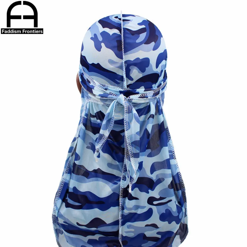 Men Silky Durags Turban Print Silk Durag Headwear Bandans Headband Hair Accessories Pirate Hat Waves Rags