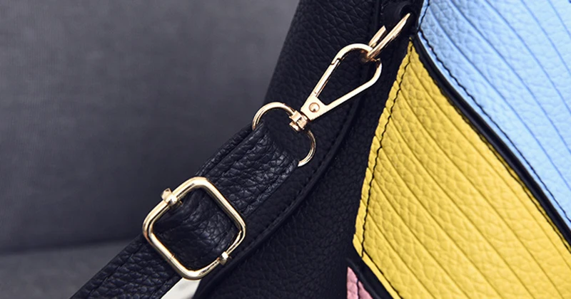 Women Stripe Handbag Female Leather Crossbody Bag Lady Fashion Bear Messenger Shoulder Bags Bolsa Purse Tote Sac A Main SS7214 (5)