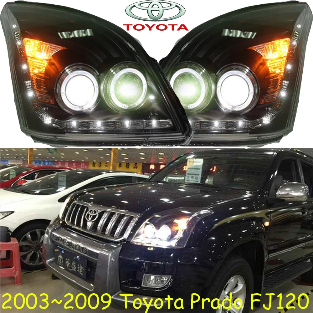 Prado headlight LC120 FJ120 2700 4000 2003 2009 Free ship Prado fog light 2ps set 2pcs