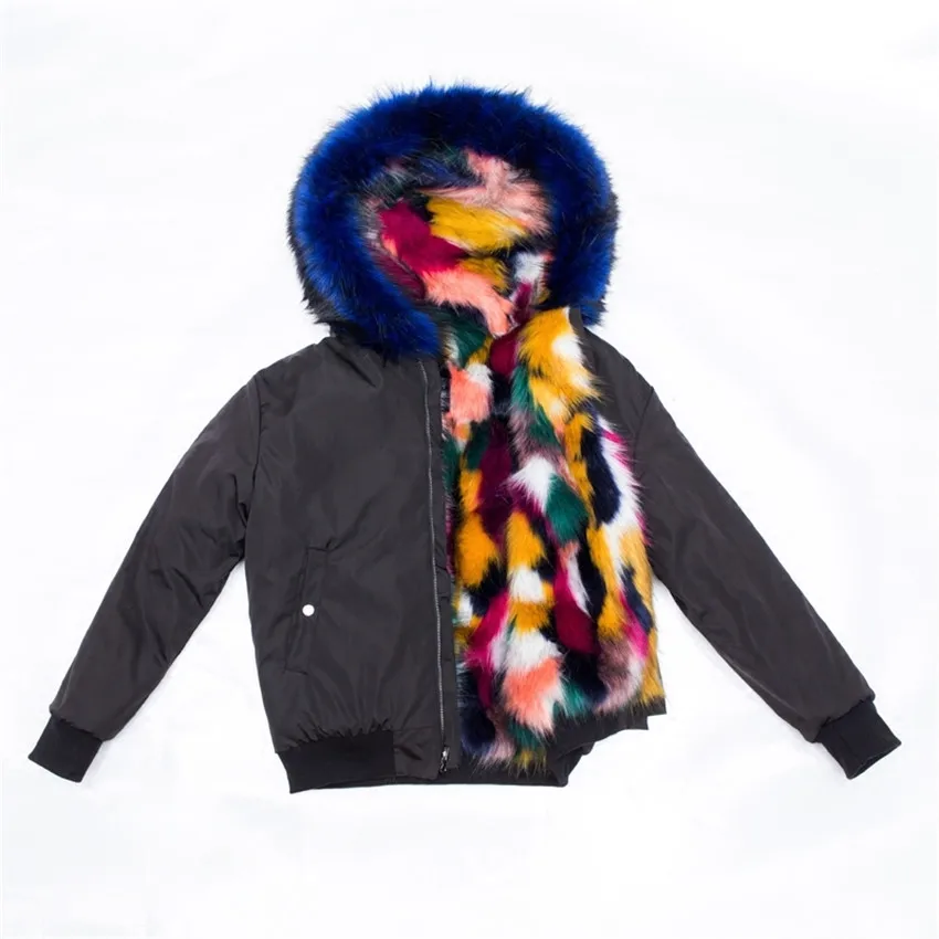 New Women Faux Rex Fox Fur Short fur Lady Winter Bomber Jacket Hooded Coat Inside Faux Fur Slim Casual Party Jacket Coats WZ494