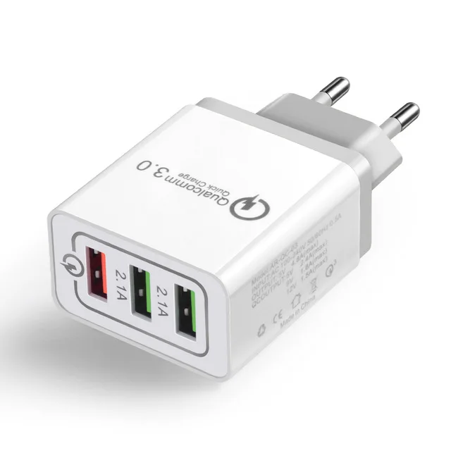 White 18 Вт Быстрая зарядка 3,0 быстрое USB зарядное устройство для iPhone 8 XS samsung Xiaomi huawei Путешествия стены ЕС США разъем мобильного телефона зарядное устройство адаптер - Тип штекера: White