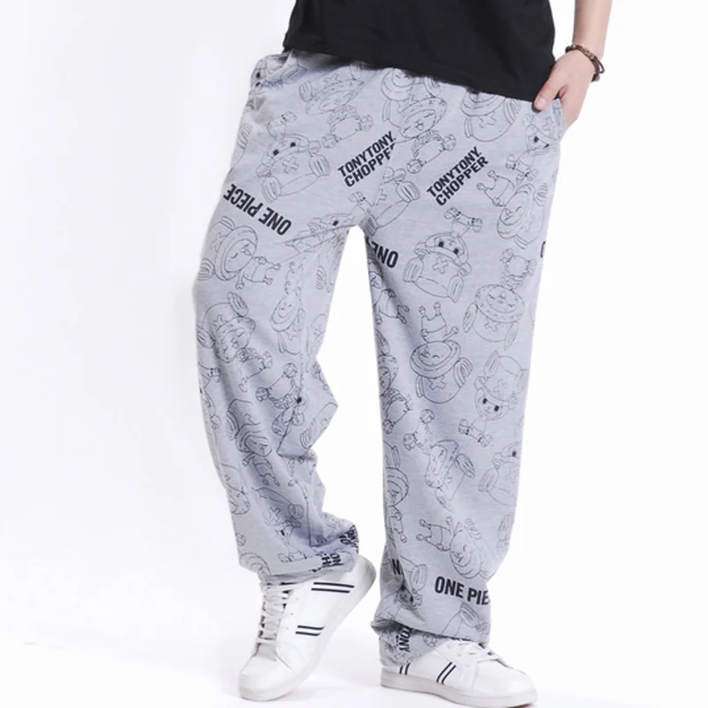 Модные мужские Штаны для бега с надписями и мультяшным принтом, Мужские штаны для бега в стиле хип-хоп, мужские спортивные брюки, Pantalon Homme A09 - Цвет: Light Grey