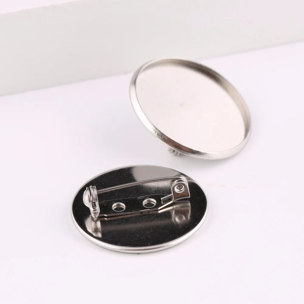 10 шт. пустые подносы для камеи из нержавеющей стали 20 мм 25 мм|blanks for jewelry|25mm cabochonbrooch