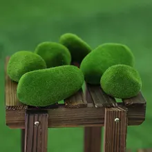 8 шт./лот, искусственные поролоновые камни покрытые мхом, трава, бриофит, растение, бонсай для осени, дома, свадьбы, сада, украшения, миниатюрный кукольный домик