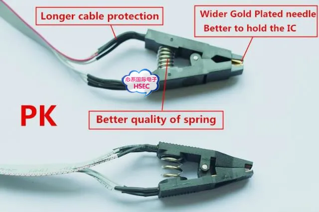 SOIC8 IC flash clip DIY kit /soic8 sop8 ic тестовый зажим SOP8 адаптер гнездо для TL866CS TL866A EZP2010