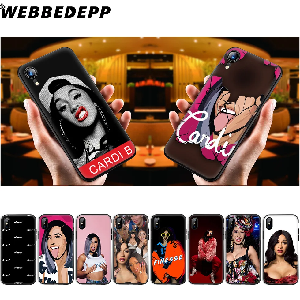 WEBBEDEPP Cardi B CardiB Sexy Soft Silicone Case for iPhone 11 Pro Xr Xs Max X or 10 8 7 6 6S Plus 5 5S SE |
